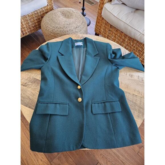 Vintage Pendleton green blazer women's size 6 petite - Picture 6 of 10